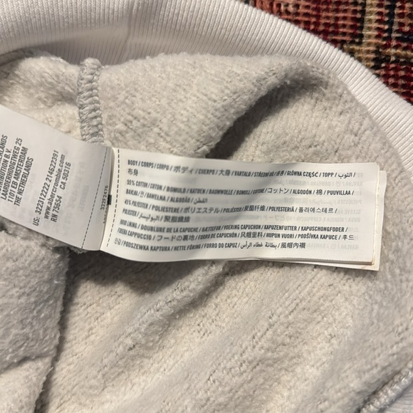 Hollister Gray and White Hoodie with Green Graphic - Picture 6 of 9